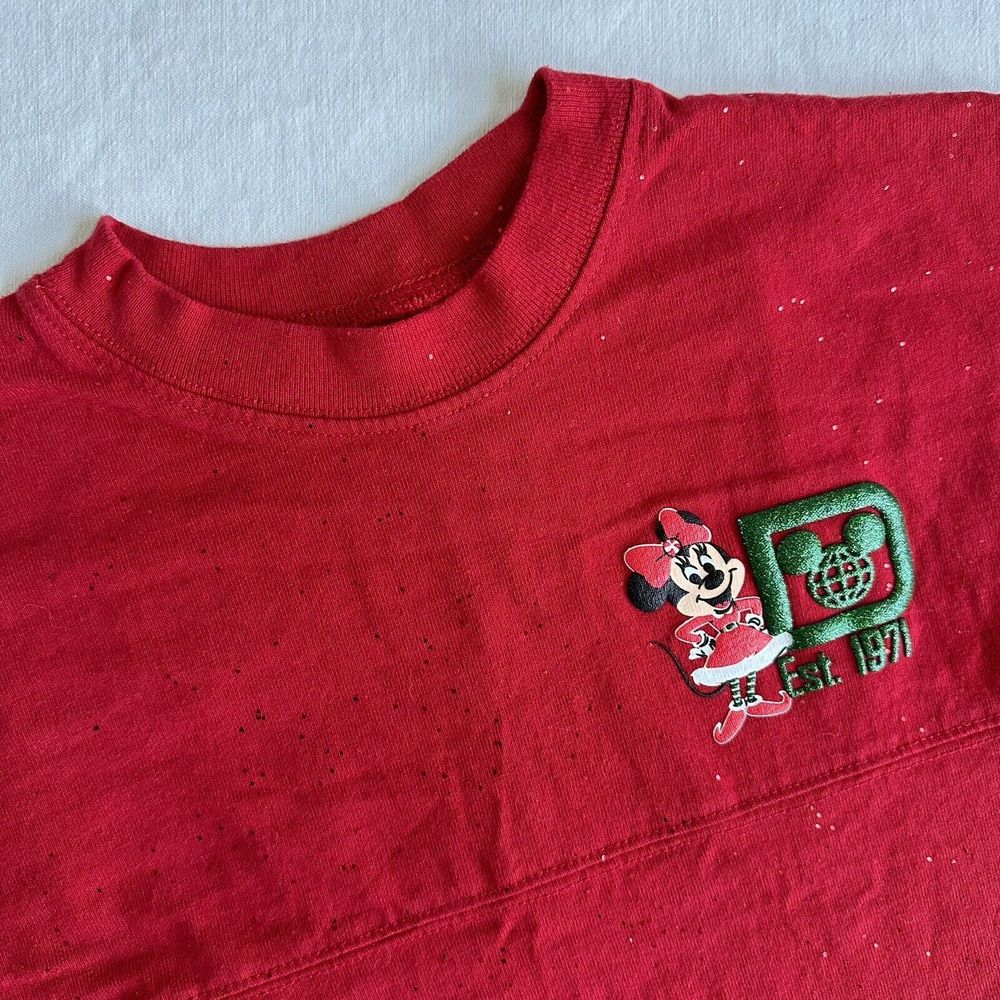 Disney Parks Girls Christmas 2020 Minnie Mouse Spirit Jersey Youth Size MEDIUM